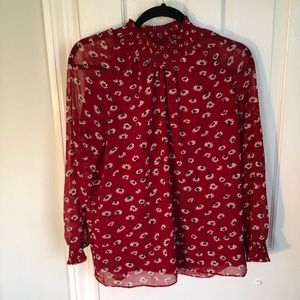 Madewell Printed Blouse (size medium)